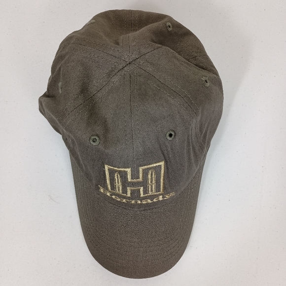 Hornady Cap Khaki Green OS Embroid Logo Hook Loop Closure Baseball Trucker Hat - Picture 7 of 11
